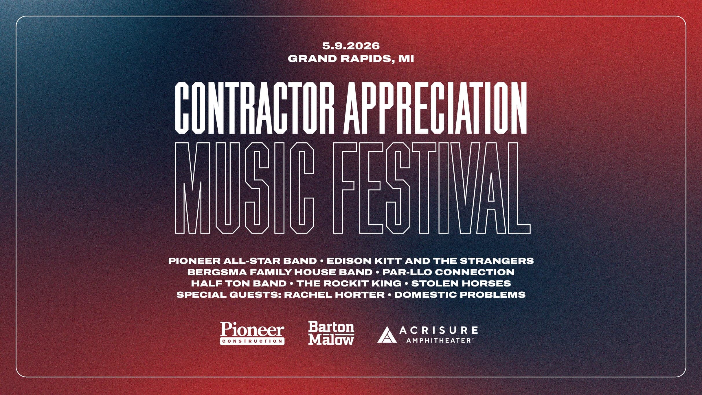 Acrisure Amphitheater Contractor Appreciation Music Festival