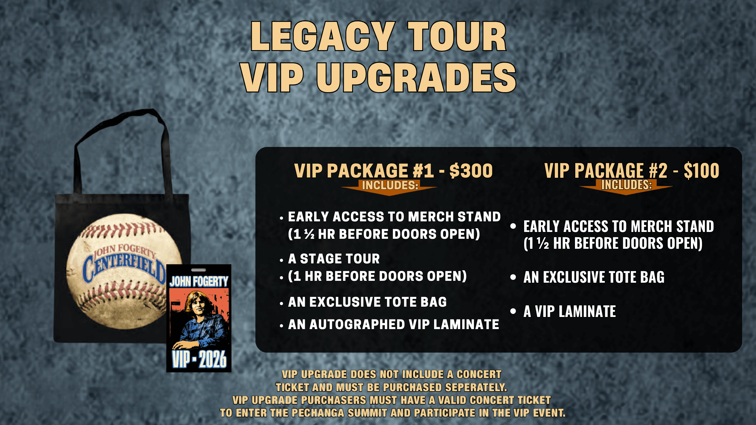 John Fogerty VIP MERCH Upgrade (no Ticket Included)