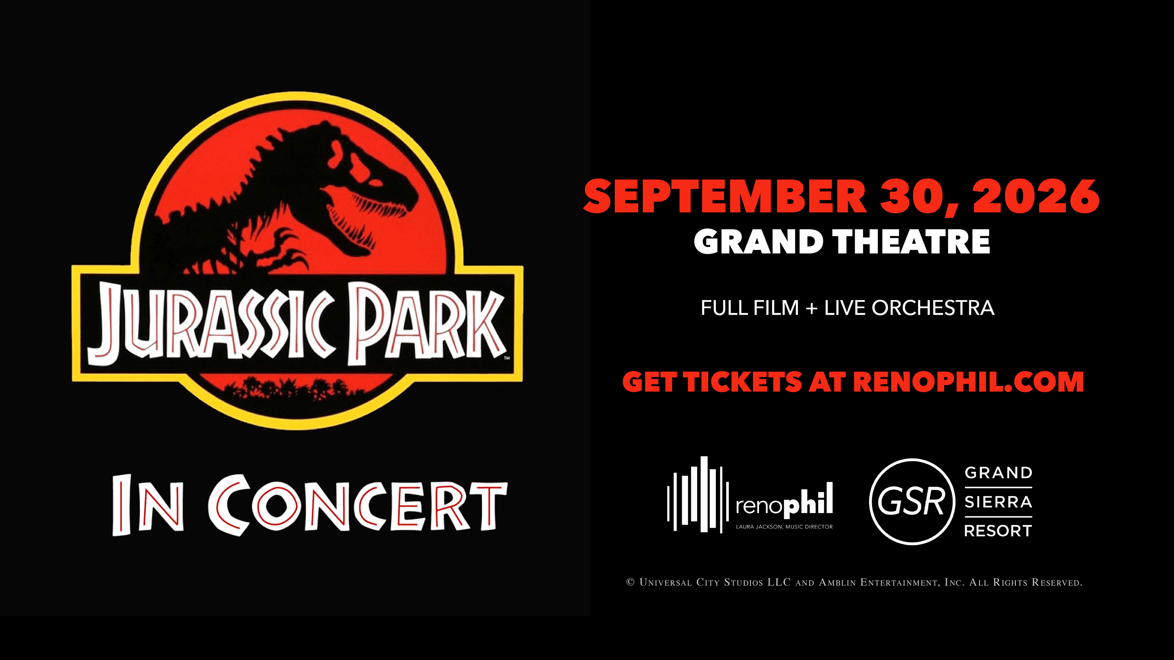 Jurassic Park In Concert With The Reno Philharmonic