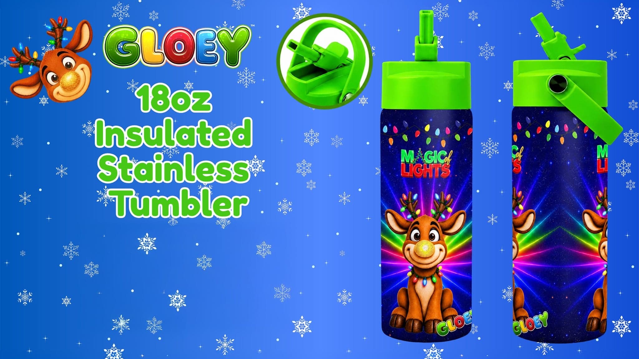Magic Of Lights: Gloey Kids 18 oz Tumbler- This is NOT an Event Ticket