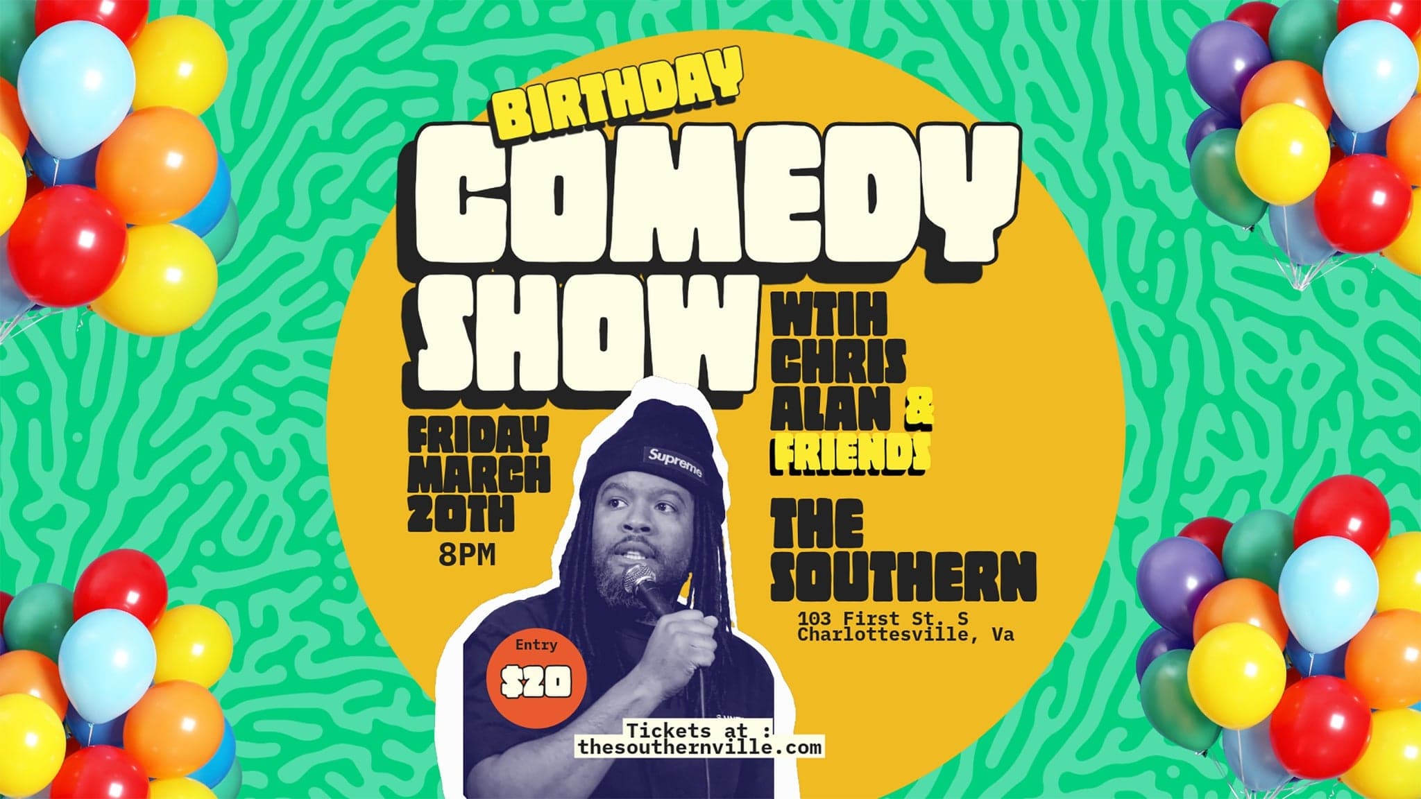 "Birthday Comedy Show" w/Chris Alan & Friends (18+)